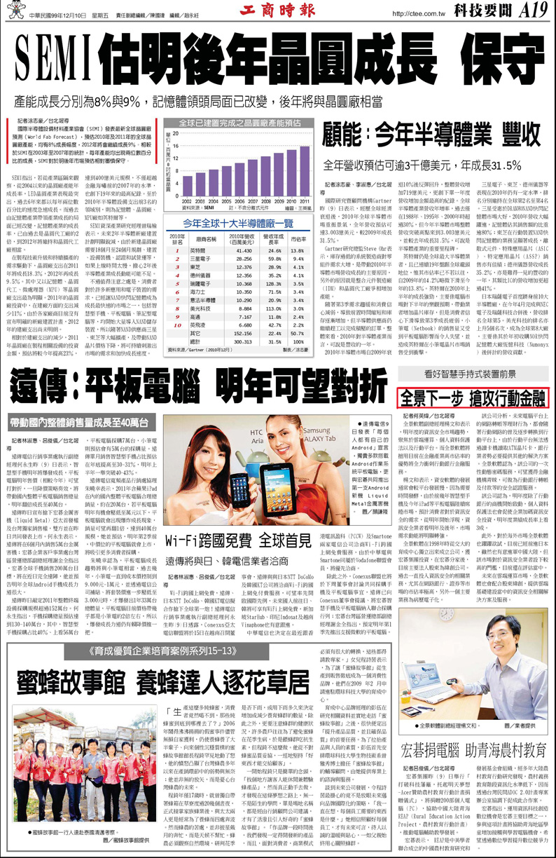 全景軟體楊文和副總接受工商時報專訪-『全景下ㄧ步 搶攻行動金融』